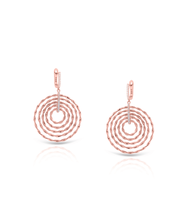 Silver Radiant Spiral Statement Earrings