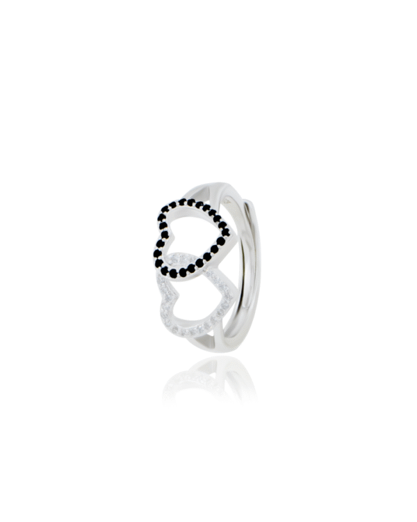 Silver Eternal Love Hearts Ring