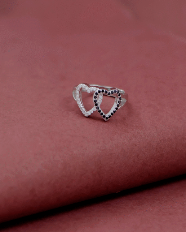 Silver Eternal Love Hearts Ring - Image 3