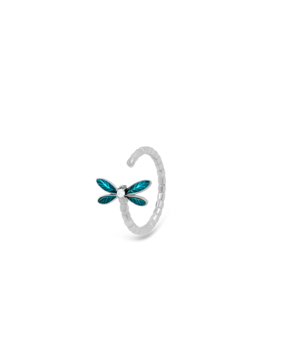 Silver Mystic Flight Dragonfly Ring