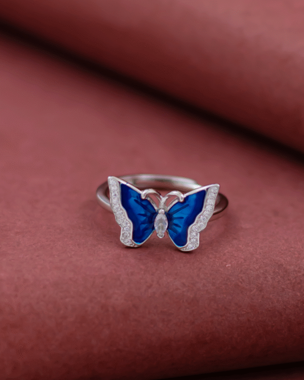 Silver Celestial Wings Adjustable Ring - Image 3