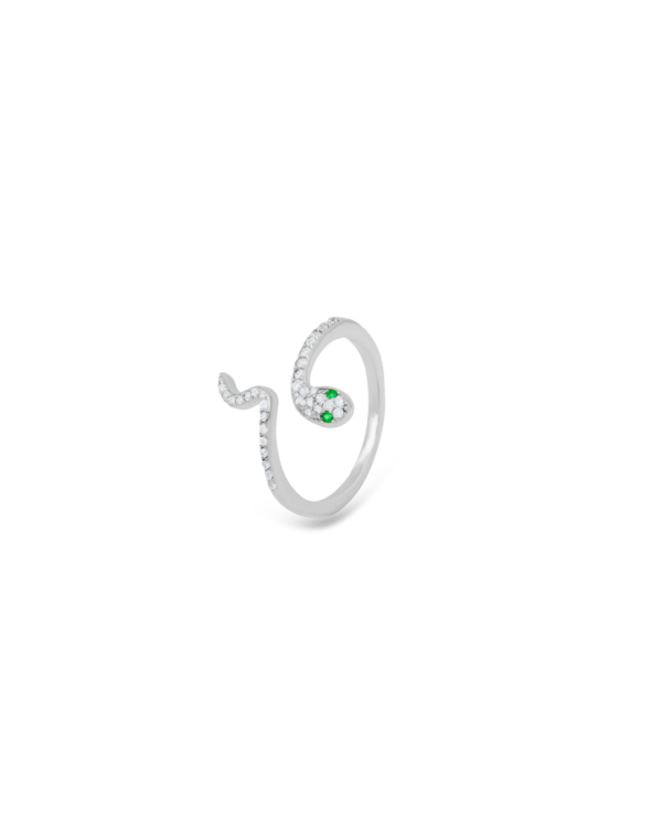 Silver Serpent Whisper Ring