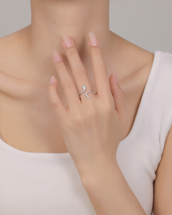 Silver Serpent Whisper Ring - Image 2