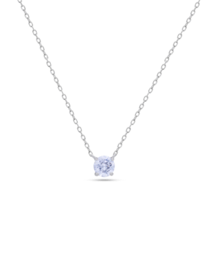 Silver Eternal Glow Solitaire Pendant Necklace
