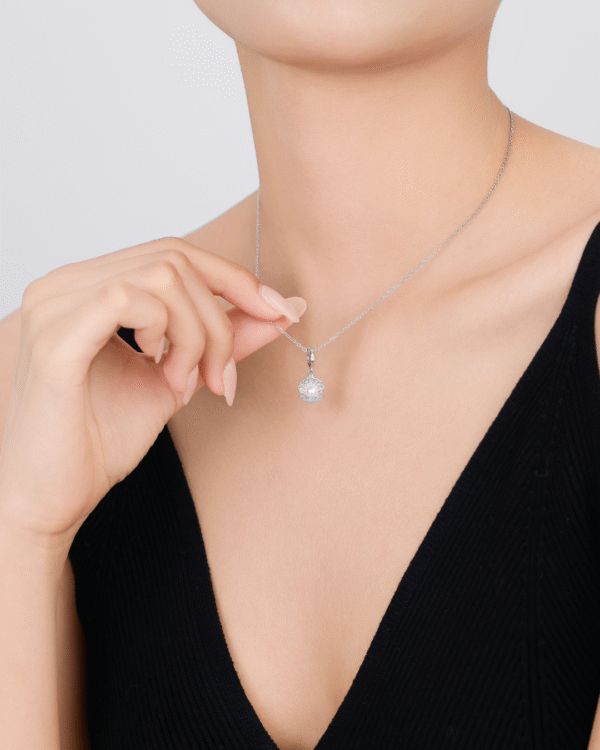 Silver Ocean's Treasure Pearl Pendant Necklace - Image 2