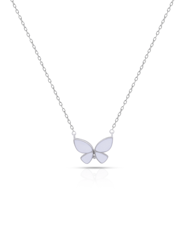 Silver Flutter Grace Butterfly Pendant Necklace