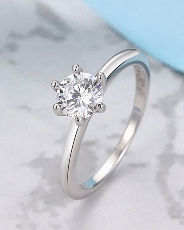 Silver Timeless Brilliance Solitaire Ring - Image 3