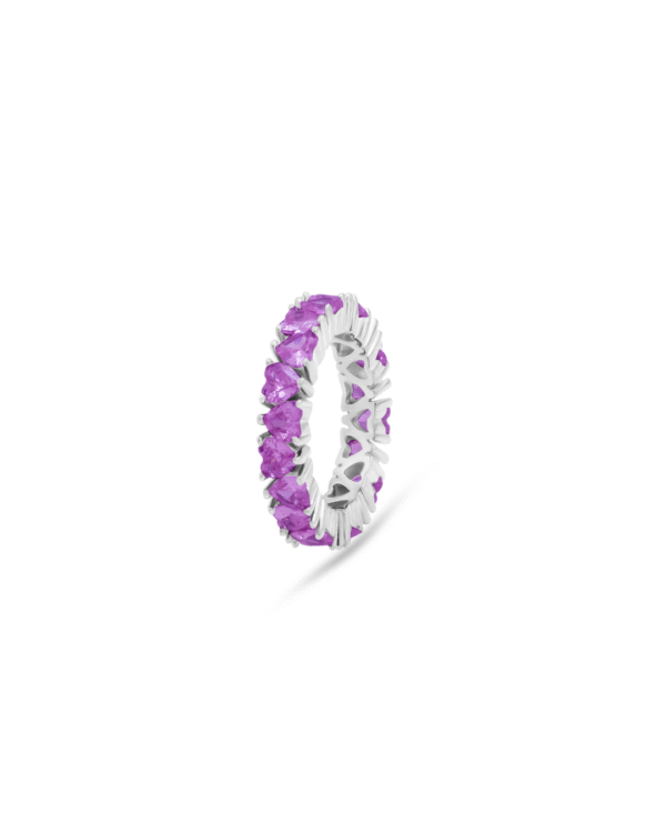 Silver Amethyst Royal Eternity Ring