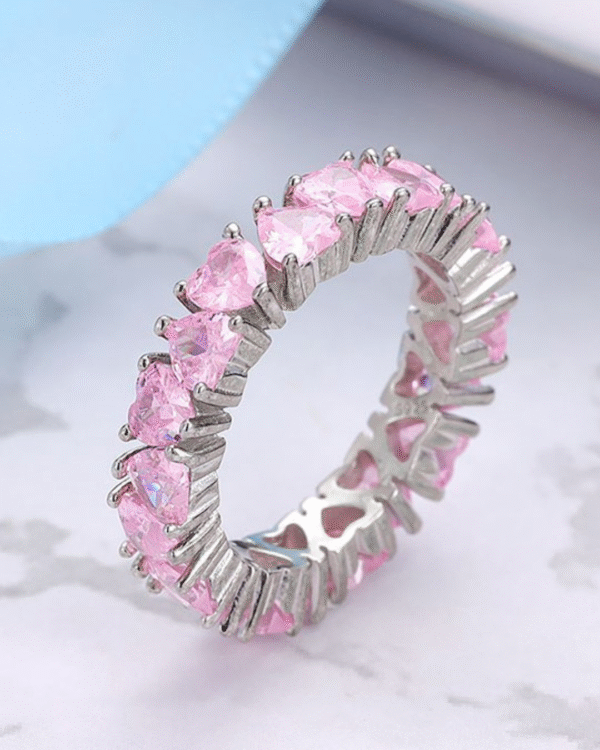 Silver Amethyst Royal Eternity Ring - Image 4