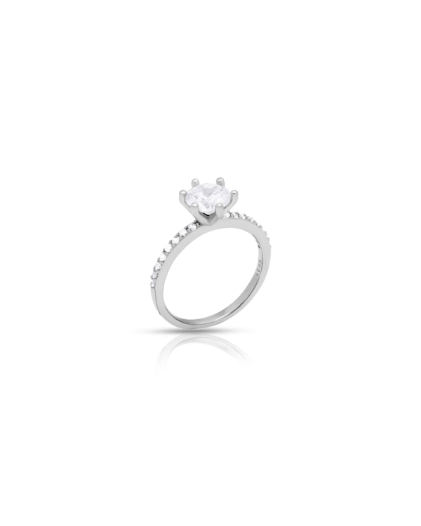 Silver Eternal Spark Solitaire Ring