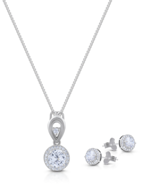 Silver Timeless Solitaire Chain Set
