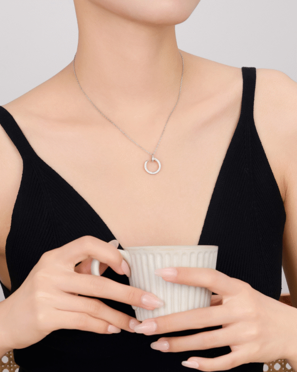 Silver Eternal Sparkle Pendant Necklace - Image 2