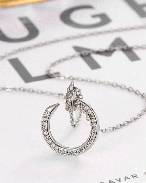 Silver Eternal Sparkle Pendant Necklace - Image 4