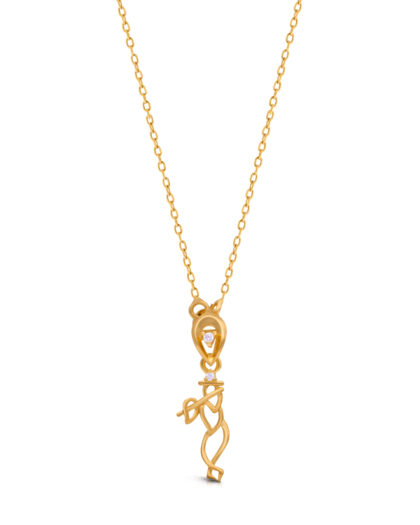 Silver Melodic Grace Pendant Necklace (Golden)
