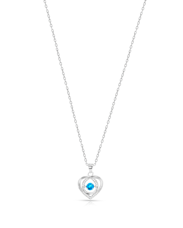 Silver Heartfelt Spark Pendant Necklace