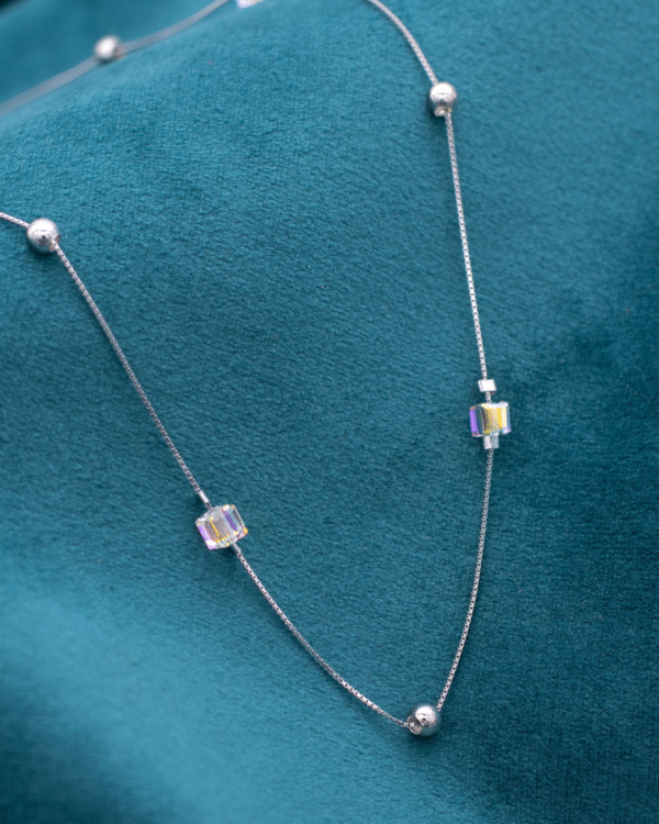 Silver Celestial Flow Pendant Necklace - Image 3