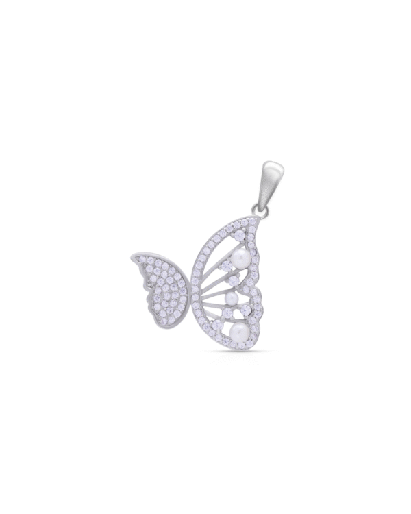 Silver Ethereal Butterfly Grace Pendant Necklace