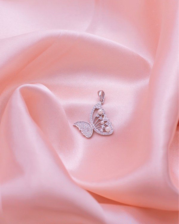 Silver Ethereal Butterfly Grace Pendant Necklace - Image 3